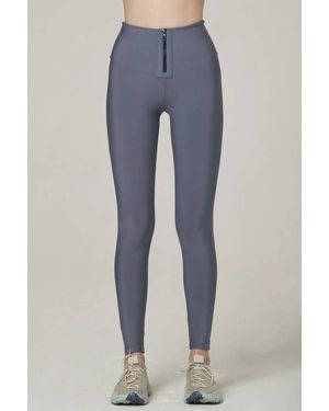 925 Fit Case Closed Zippered Leggings - Blue