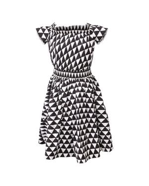 Prada Geometric Print Off Shoulder Dress - Black