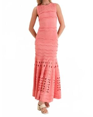 Ulla Johnson Lakshmi Eyelet Maxi Dress - Red