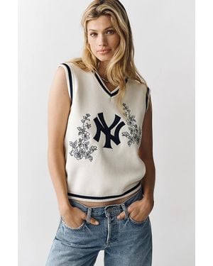 Mitchell & Ness Mlb Sweater Vest - Natural