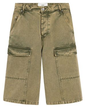 Ami Paris Utility Cargo Shorts - Green