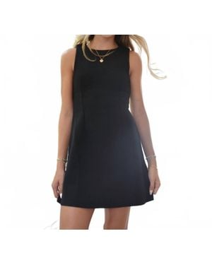8apart Nattie Boat Neck Mini Dress - Black