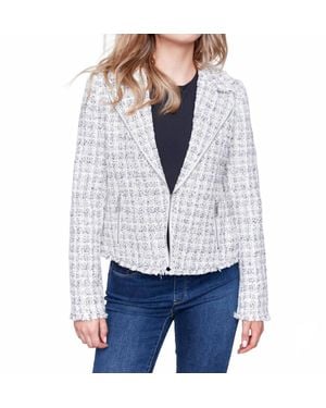 Charlie b Tweed Moto Jacket - White