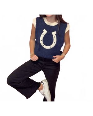 Trend:Notes Horseshoe Sweater Vest - Blue