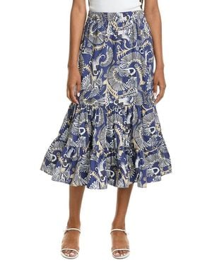 Sail To Sable Flounce Skirt - Blue