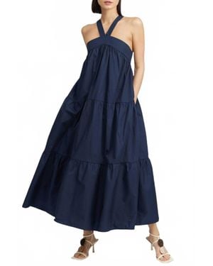 En Saison Irene Maxi Halter Dress - Blue