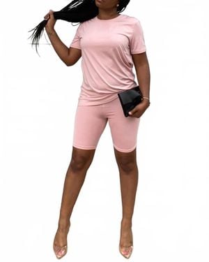 Daisy London You'Re Making Me Blush Short Set - Pink