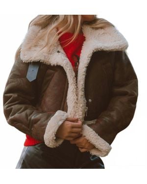 Raisonnel Sugarwood Sherpa Lined Coat - Brown