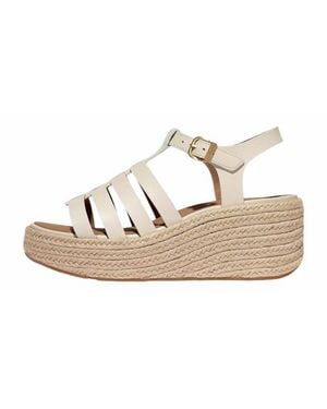 Fitflop Platforms Espadrille Fisherman Wedge Sandals - Black
