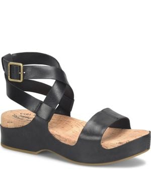 Kork-Ease Yadira Ke0020603 Sandals Leather Ankle Strap Htat1631 - Blue