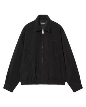 Carhartt Minimalist Nylon Canvas Jacket With Structured Silhouette - Black