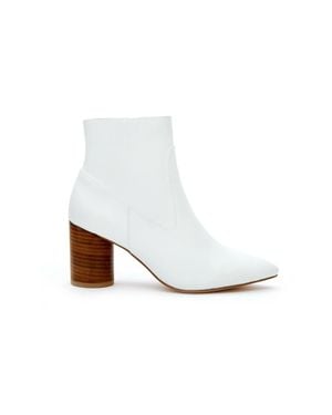 Matisse Ankle Heeled Boot - White