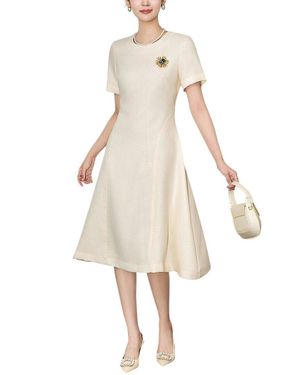 WLZD Linen-Blend Midi Dress - Natural