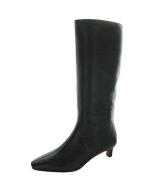 Madewell The Dimes Covered Heel Leather Knee-High Boots - Black