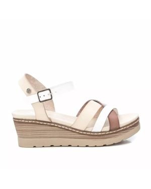 Xti Wedge Strappy Sandals - White