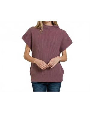Zenana Whipped Merlot Sweater Top - Purple