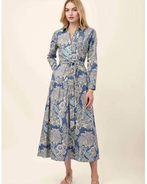 spartina 449 Kassidy Shirt Midi Dress - Blue