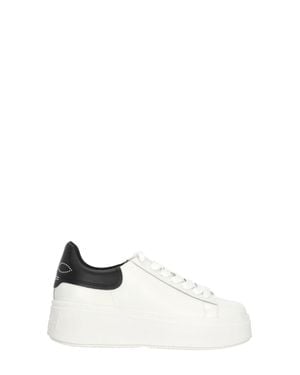 Ash Moby Studs Sneakers With Metallic Accents And Platform Sole - White