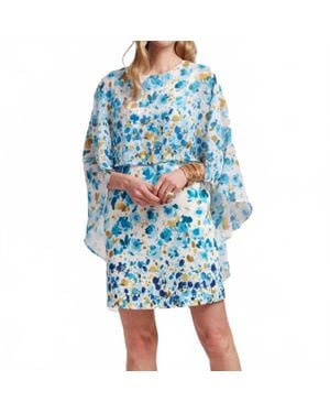 Frances Valentine Mini Cape Dress - Blue