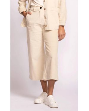 Pink Martini Midge Cropped Wide Leg Pants - Natural