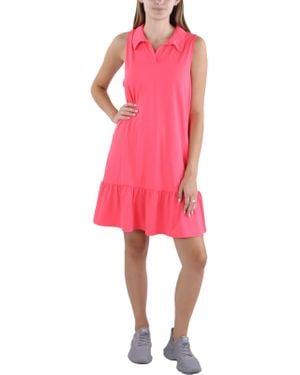 X By Gottex Collared Tiered Mini Dress - Pink