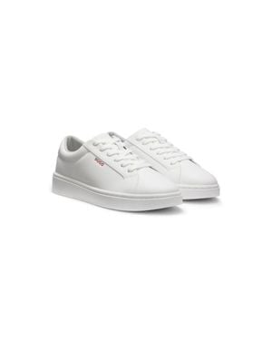 HUGO Contrast-Logo Sneakers - White