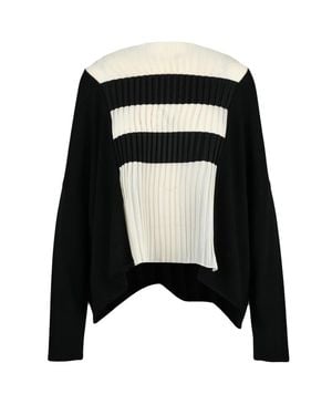 Pierantonio Gaspari Boat Neck Virgin Wool Sweater - Black