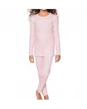 Petite Plume Pima Snug Fit Stripe Pajama Set - Pink