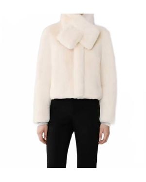SOIA & KYO Kendell Faux Fur Jacket - White