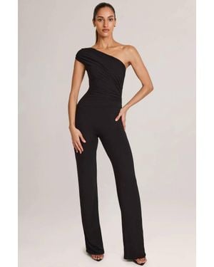 Oh Polly Alouette Modal One-Shoulder Jumpsuit - Black