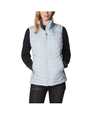 Columbia Powder Lite Puffer Vest Cirrus Omni-Heat Full Zip Kfc546 - Gray