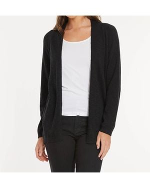 Mod-o-doc Long Sleeve Crop Duster Sweater - Black