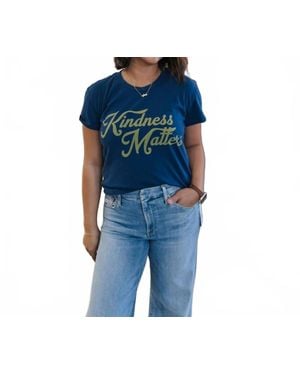 The Original Retro Brand Kindness Matters Short Sleeve Tee - Blue