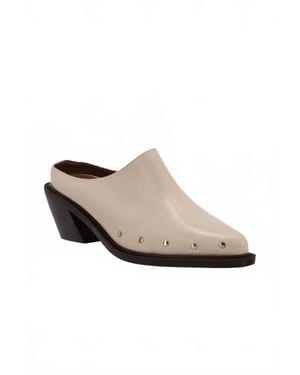 Alohas Lorenzo Leather Mules - White