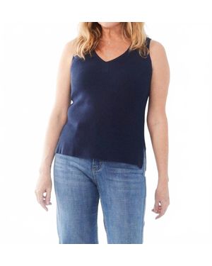 Fdj Natalie Textured Knit Tank Top - Blue