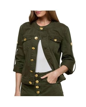 L'Agence Anouk Denim Jacket - Green