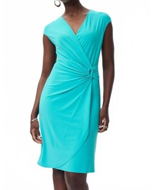 Joseph Ribkoff Knit Wrap Dress - Blue