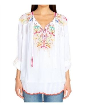 Johnny Was Dragonfly Blouse - White
