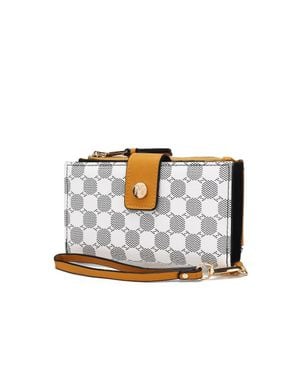 MKF Collection Solene Circular Print Vegan Leather Wristlet Wallet By Mia K - Blue