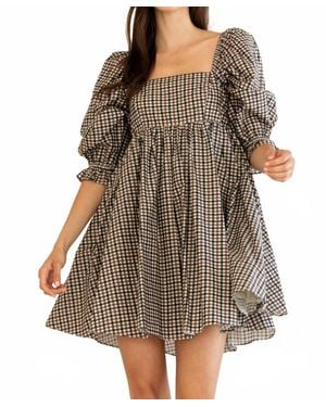 Storia Florence Mini Dress - Brown