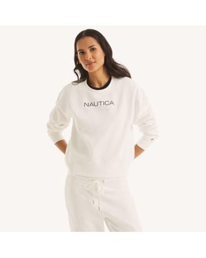 Nautica Logo Crewneck Sweatshirt - White