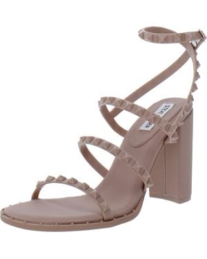 Steve Madden Cellini Open Toe Ankle Heels - Brown