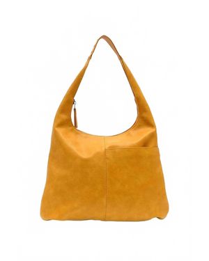 Joy Susan Harley Faux Leather Studded Hobo Bag - Orange