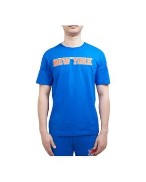 Pro Standard New York Knicks Classic Chenille T-Shirt - Blue