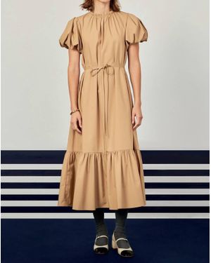 English Factory Skinny Belted Midi Dress - Blue