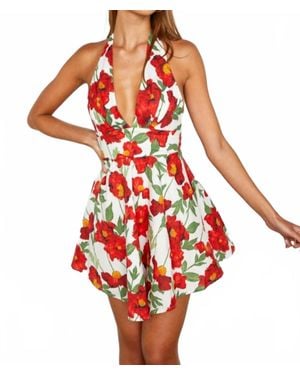 One And Only Collective Floral Mini Dress - Red