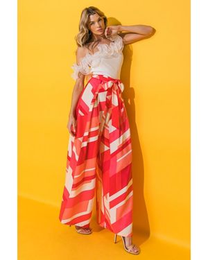 TRUEDAMES Good Times Only Woven Pants - Orange