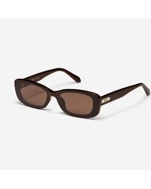 Quay Vibe Check Square Sunglasses - Brown