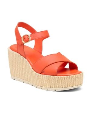 Sorel Sunpeak Wedge Ankle Strap Sandals - Orange