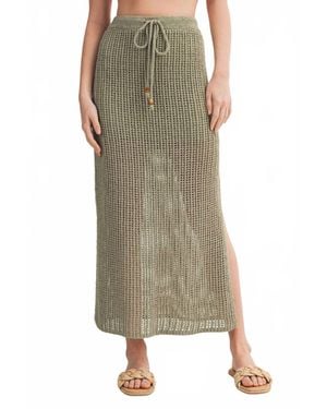 Mustard Seed Jada Crochet Skirt - Green